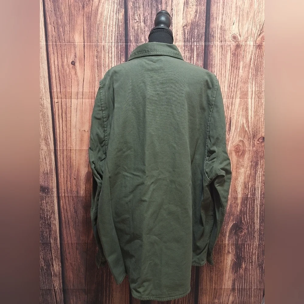 Carhartt Olive Vintage Flannel Lined Mens Size 3XL.
